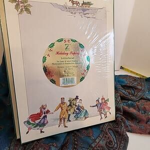Z Grafix Holiday Printer Paper For Laser And Ink Jet Victorian Skaters Design
